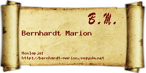 Bernhardt Marion névjegykártya